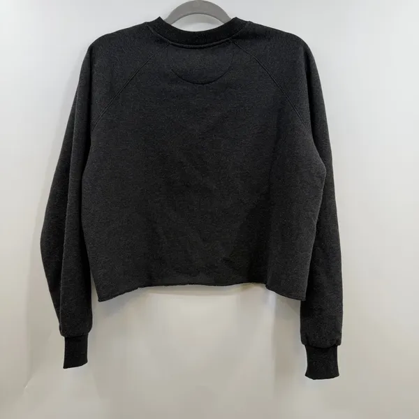 Prince Match Point Cropped Sweatshirt Womens L NWT Charcoal Raw Hem Tennis - Image 4