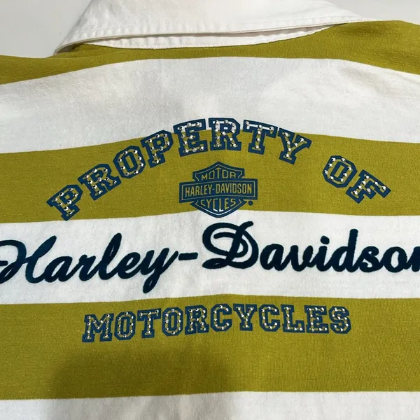 Harley Davidson rugby style long sleeve T shirt - Image 7