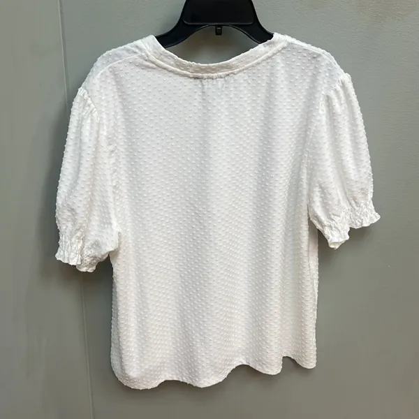 Women's White Textured Top Size XL - Image 4