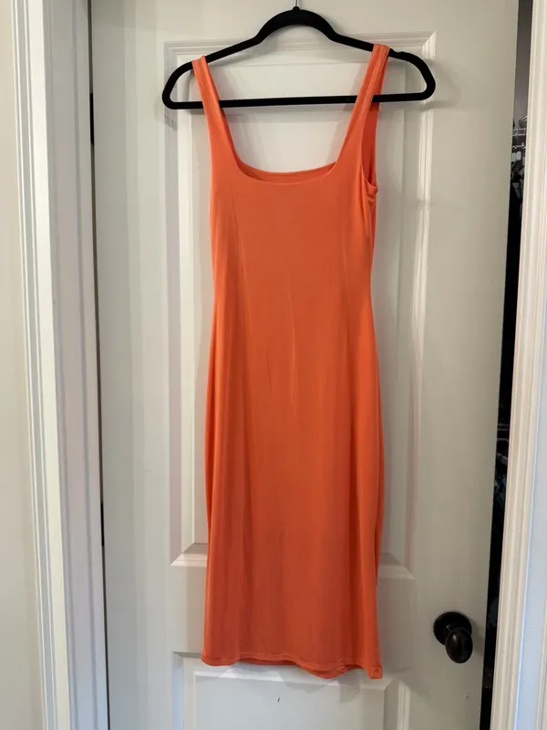 Sincerely Jules Orange Midi Dress - Image 2