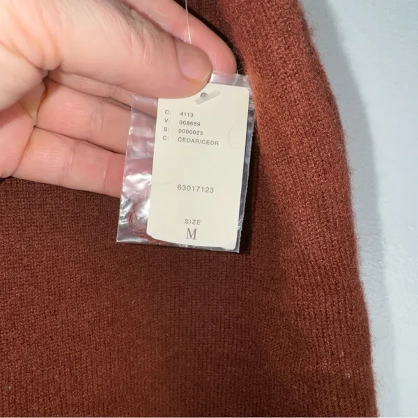 anthropologie M The Cashmere Collection Cedar Brown Sleeveless‎ Sweater CP2006 - Image 3
