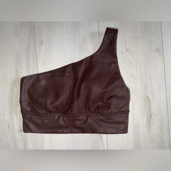 Lululemon Align Asymmetrical Espresso Compressive Ribbed Bra Shine size 8 - Image 8