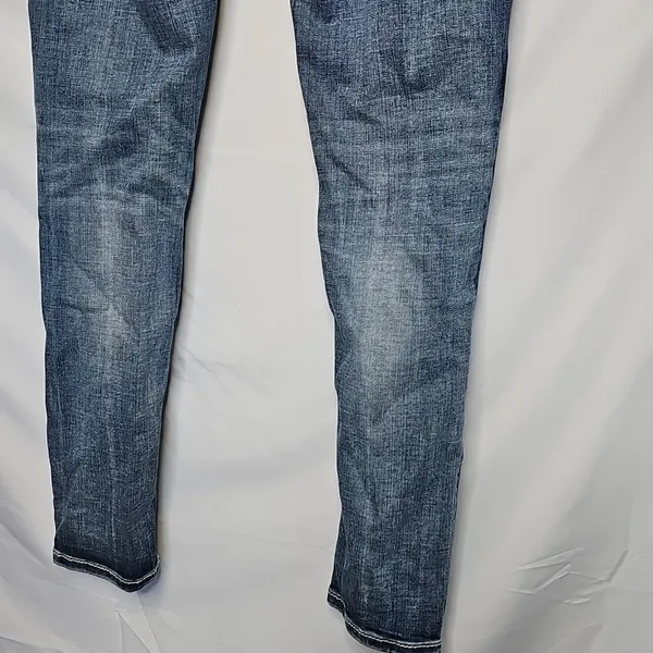 Miss Me midrise skinny stitched bling blue denim jeans sz 28 - Image 4