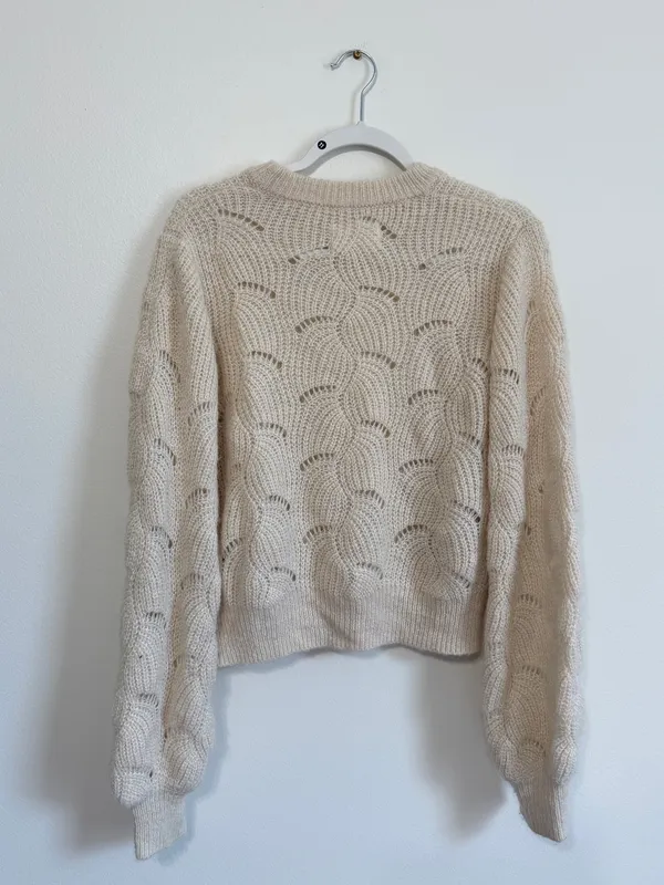 Rolla's Laura Sweater Size Medium / 10 vanilla cream white alpaca knit fall - Image 6