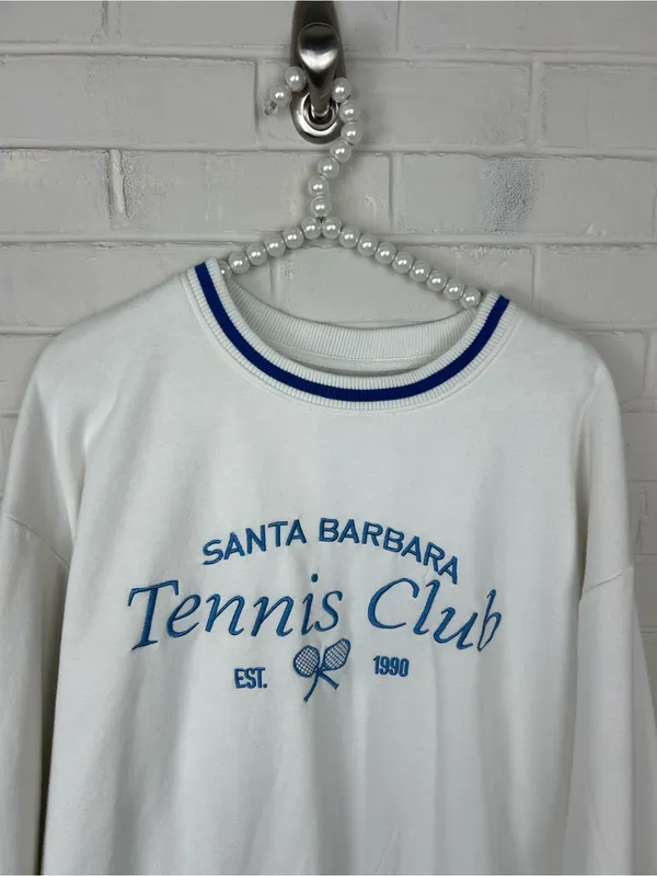 Lazy Sunday Santa Barbara Tennis Club Sweatshirt Size XL - Image 5