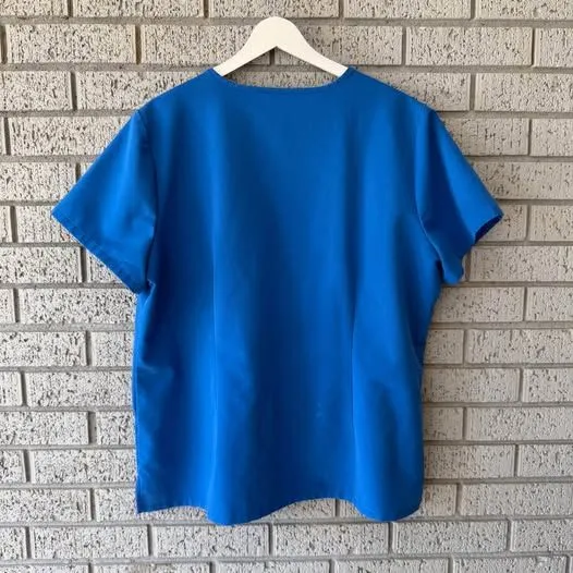 Figs Casma Scrub Top Size XL/P Royal Blue - Image 5