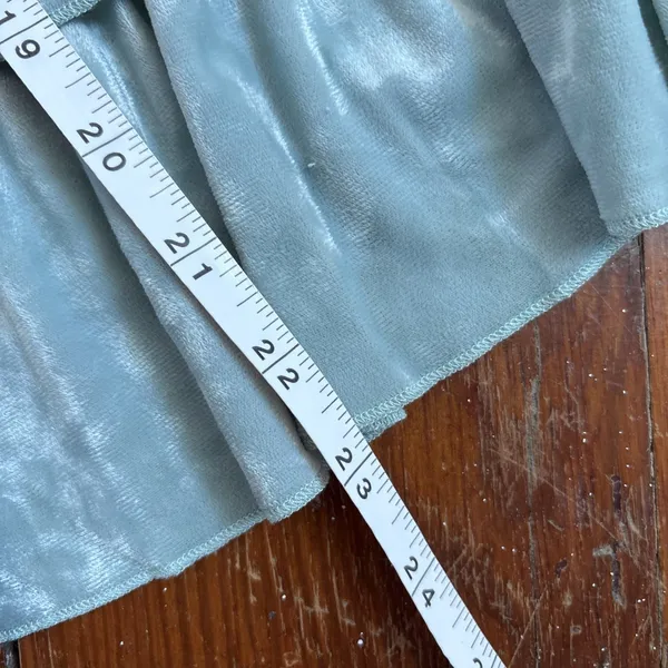 Aerie Mint Green Crushed Velvet Tank with Ruffle Hem Size Medium Fairy Cottage - Image 7
