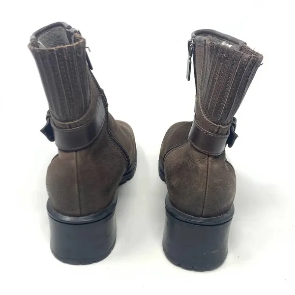 Blondo Brown‎ Waterproof Buckle Accent Chelsea Heel Boots Size US 8.5 - Image 7