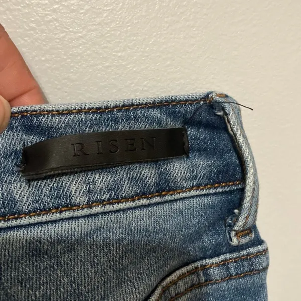 Risen Dark Wash High Rise Distressed Skinny Jeans Size 5/27 rdp1209 #780 - Image 7