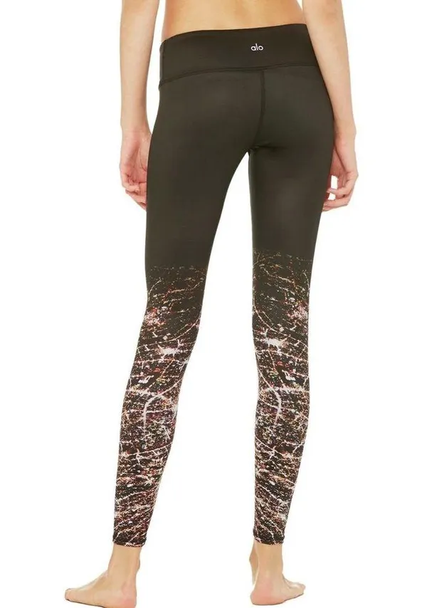 Alo Yoga Airbrush City Lights Leggings Full Length Small - Image 2