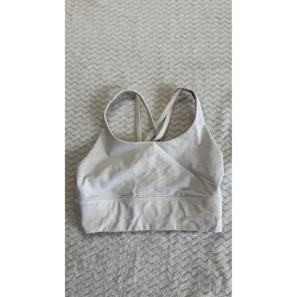 Lululemon energy bra White Strappy Sports Bra W2AV0S Size 4 - Image 4