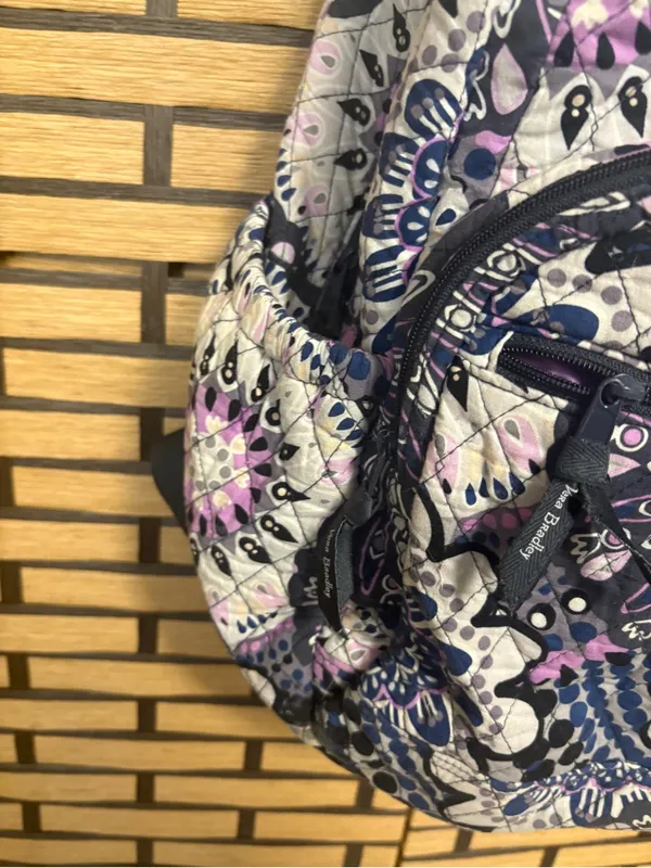 Vera Bradley purple and navy floral backpack - Image 6