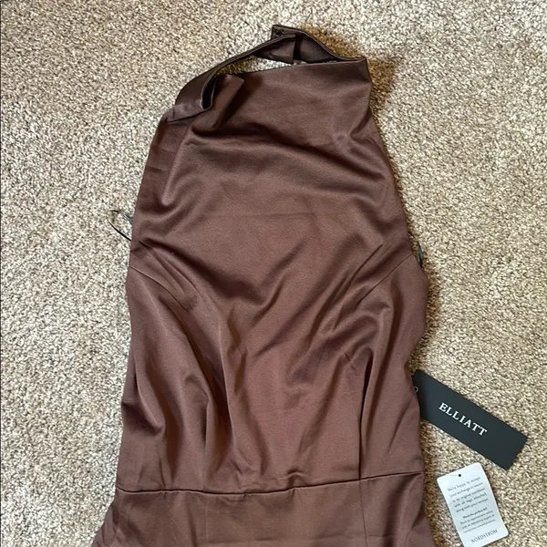 Elliatt Brown Asymmetrical Dress - Image 3