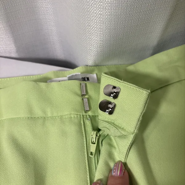 Steve Madden Spencer Split Hem High Rise Flared Pant Neon Green Women Size XL‎ - Image 3