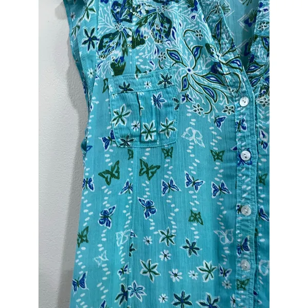 Poupette St Barth Blue Tassel‎ Cover Up Mini Dress Size Medium - Image 8