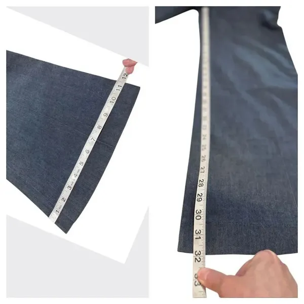 Larry Levine wide-leg, stretch-denim nautical sailor style Sz 8 - Image 8