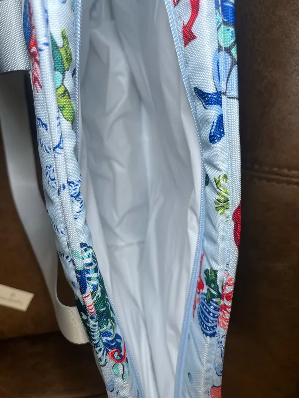 New Vera Bradley Lighten Up Sea Turtles Large Insulated Cooler Beach Bag Picnic - Image 6