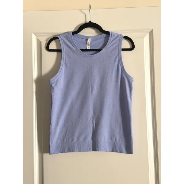 Athleta In Motion Seamless Tank Periwinkle Blue Size Small Workout Top - Image 2