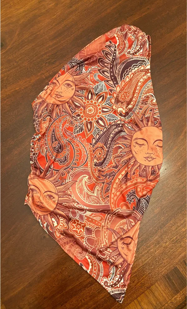 Detailed one shoulder top Orange - Image 2