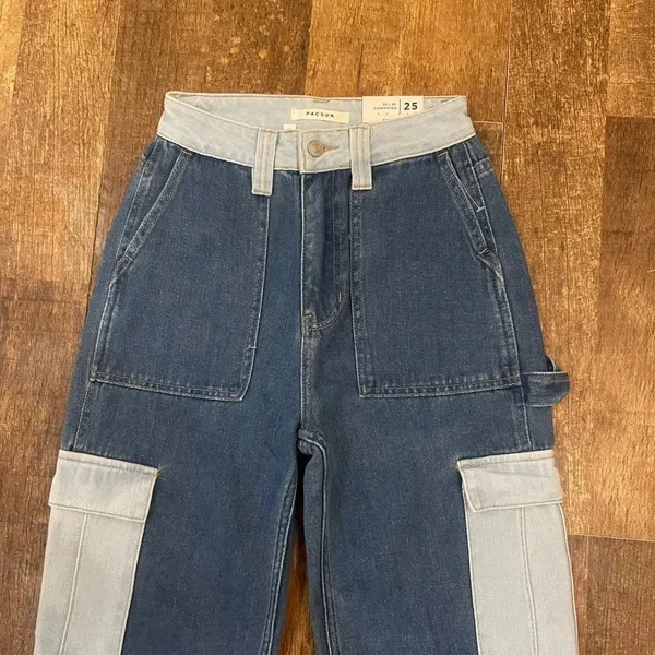 Pacsun 90s Boyfriend Y2K Baggy Carpenter Straight Jeans size 25 - Image 6