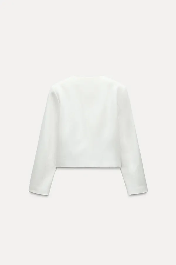 blazer jacket white golden buttons office suit coat business casual - Image 4