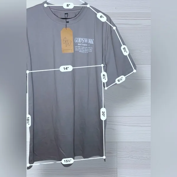 NWT GOD WORK Women’s/Mens Oversized Drop Shoulder Graphic Worship Tee - Image 11