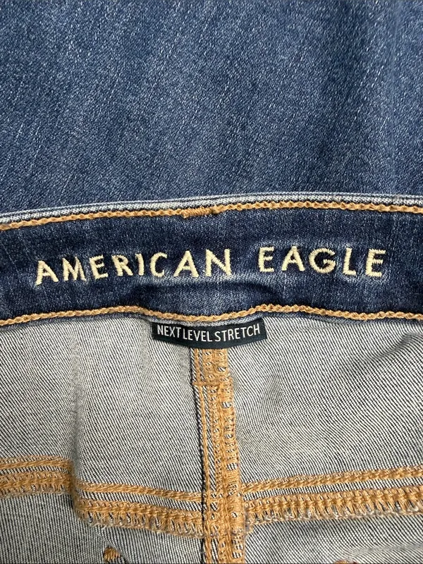 American Eagle Outfitters Womens High-Rise Next Level Stretch Blue Jeggings - Image 7