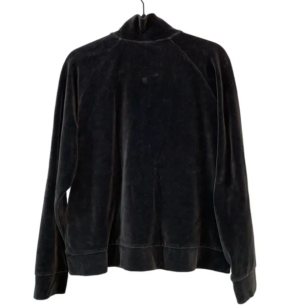 Vintage GAP Velour Zip‎ Jacket Brown XL Stretch Y2K Track Style - Image 2