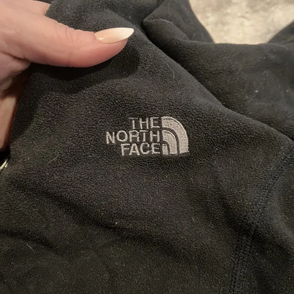 The North Face 1/4 Zip Pullover Fleece Sweatshirt Women's Medium Black - Image 4