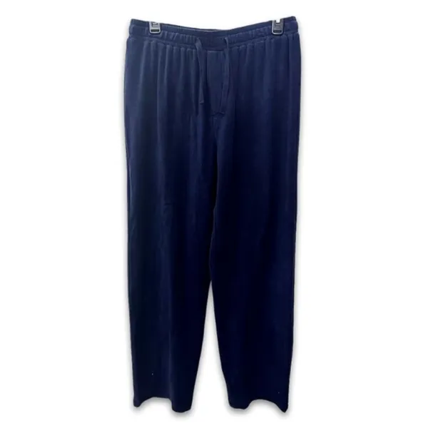 Nordstrom Rack Navy Fleece Pants Elastic Waist Drawstring Lounge Comfort M NWOT - Image 2