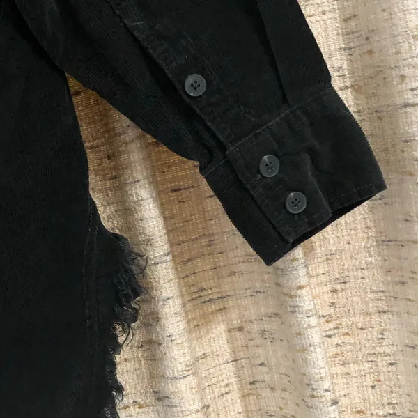 OFFLINE by Aerie Black Corduroy Quarter Zip Shacket - Image 8