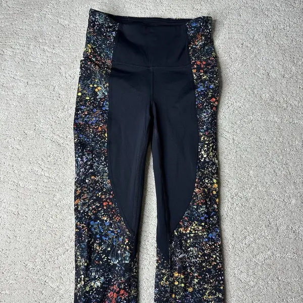 Women's Lululemon 4 Wake And‎ Train Tight 28" Floral Athletic Yoga Running - Image 2