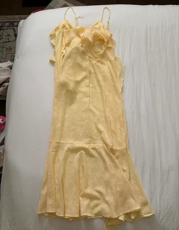 Yellow Ruffle Floral Dress Wild Fable Maxi - Image 2