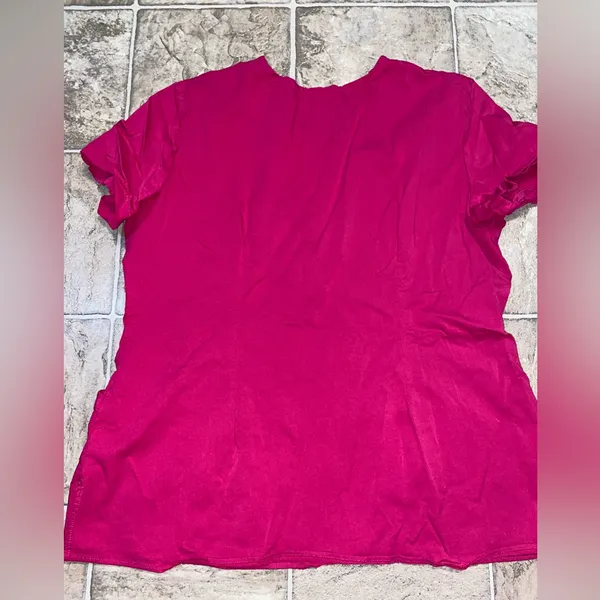 Inspire Fuchsia Scrub Top Pink Size L - Image 2