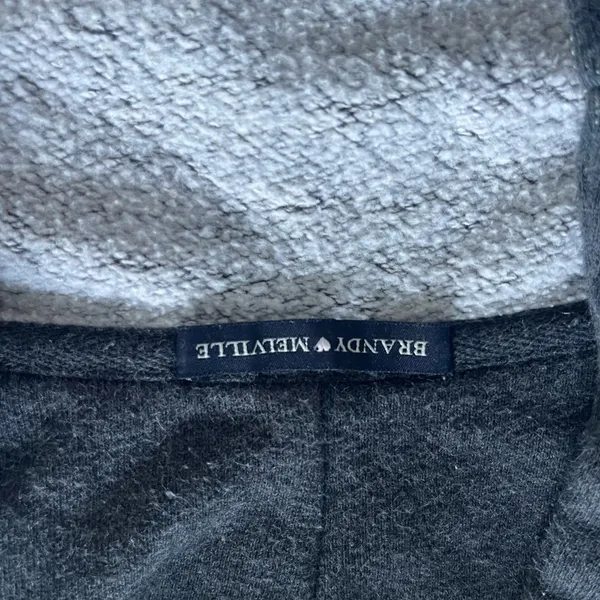 Grey Brandy Melville Zip-Up Cropped - Image 2