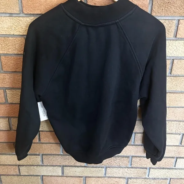 Alo Yoga Heavy Weight Free Time Crew Neck Pullover - Black Size XS NWT - Image 4