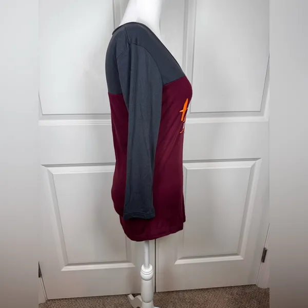 Virginia Tech Hokies Women’s Long Sleeve S Tee VT Football Game Day Sporty Shirt - Image 6