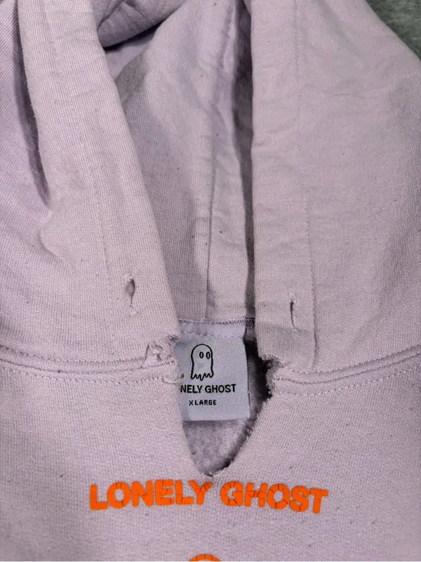 Lonely Ghost Lavender Pullover text me when you get home Hoodie XL - Image 5