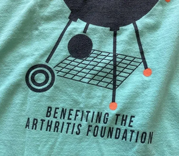 Comfort Colors AOPi Alpha Omicron Pi Smoke Out Arthritis T-Shirt Teal Large NWOT - Image 5