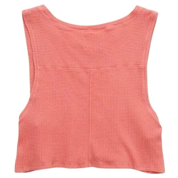 OFFLINE By Aerie Wow! Waffle Tank Top size small color rose pink soft shirt Euc - Image 2