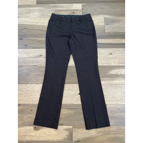 Express Brown Metallic Thread Pants Size 4 Slim Modern Fit - Image 2