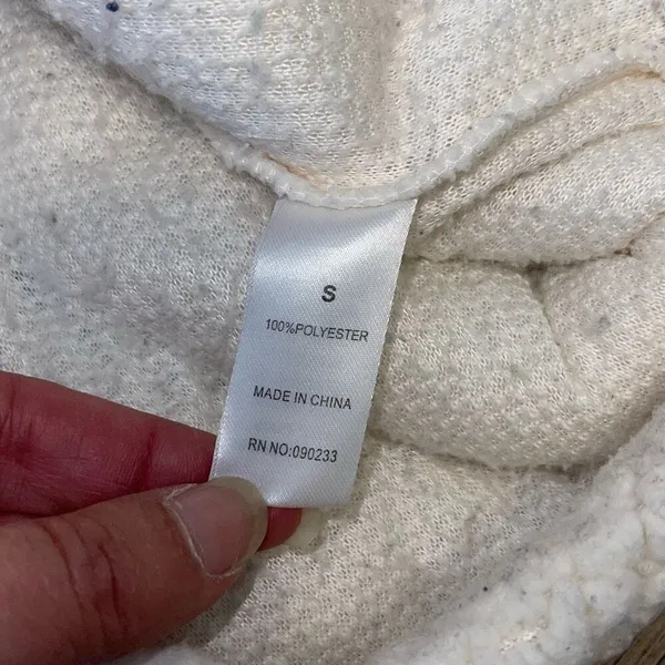 PacSun Womens Midrift Sherpa 1/4 Snap Cropped Pullover Sweater Off White Small‎ - Image 7