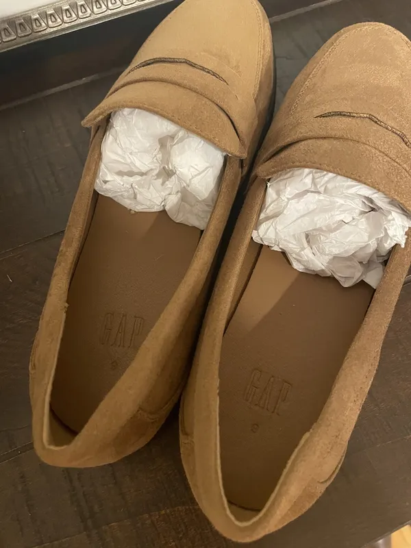 GAP Suede Loafer Penny Loafers Honey Brown Size 9 NWOB - Image 9