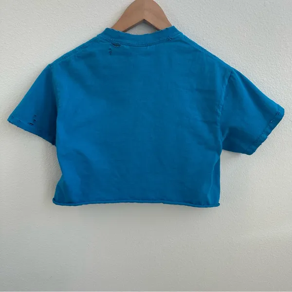 Tampa Florida Cropped Tee Blue - Image 7
