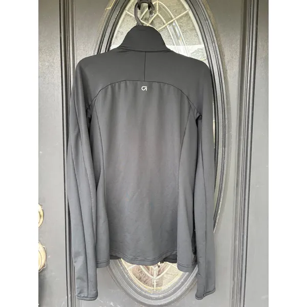 GapFit Womens Black Full Zip Active Jacket‎ Thumbholes Mock Neck XS - Image 3