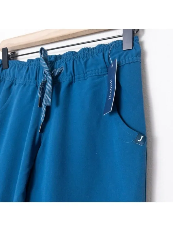 NWT Jaanuu Essential 5-Pocket Jogger XXS Caribbean Blue Scrubs Healthcare Teal - Image 6
