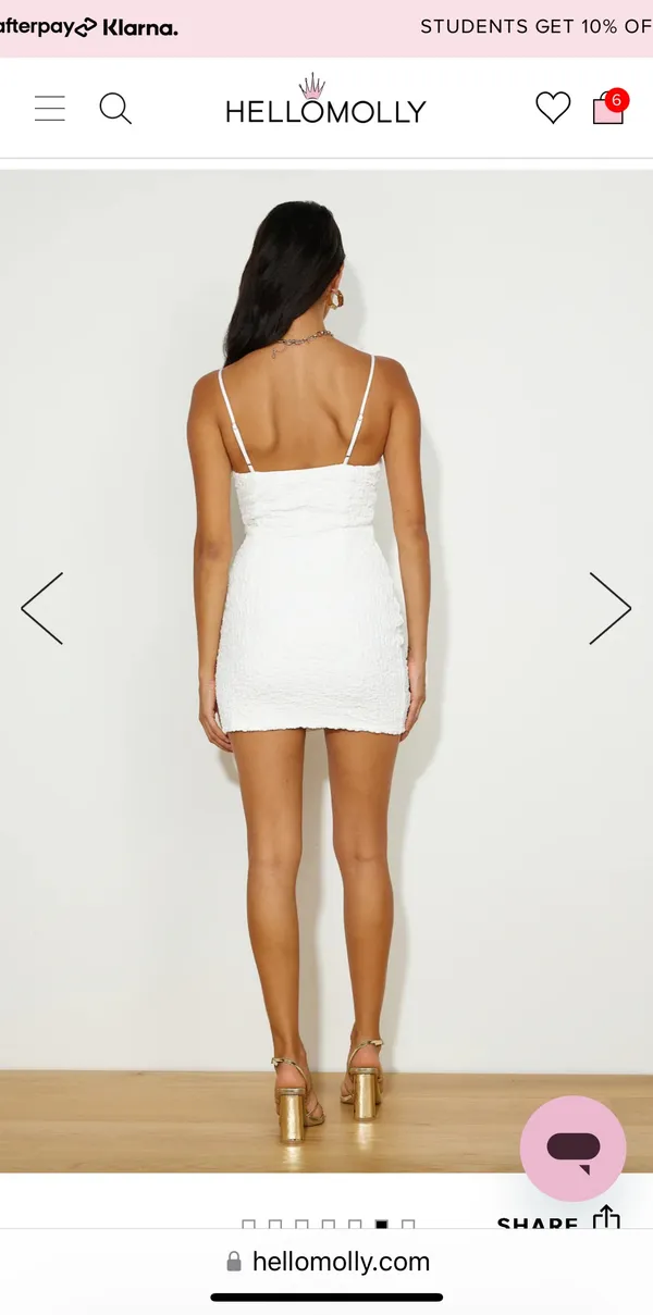 Hello Molly White Mini Dress - Image 4
