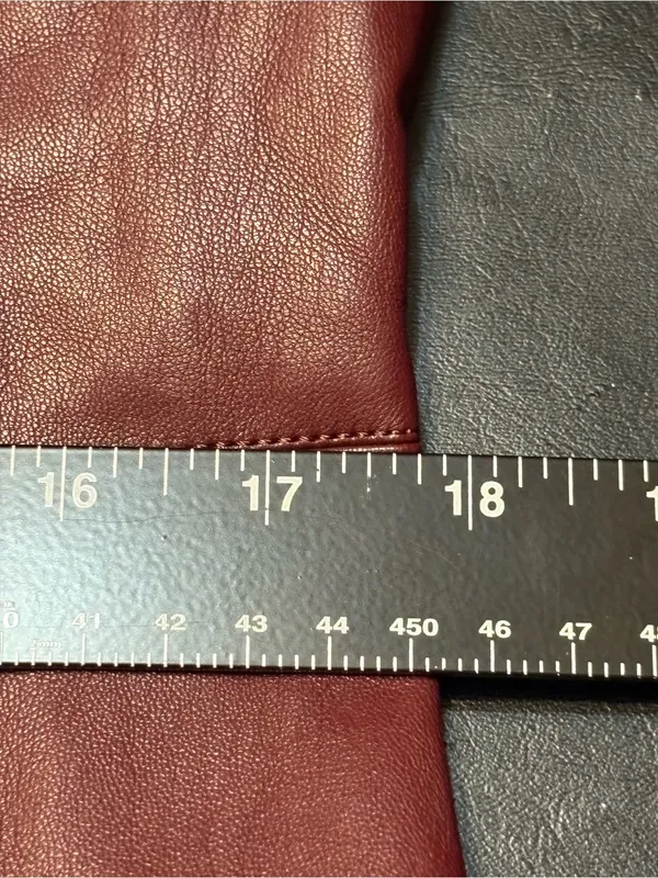 Ann Taylor Sleeveless Faux Leather Shift Dress in Deep Plum size 12 - Image 13