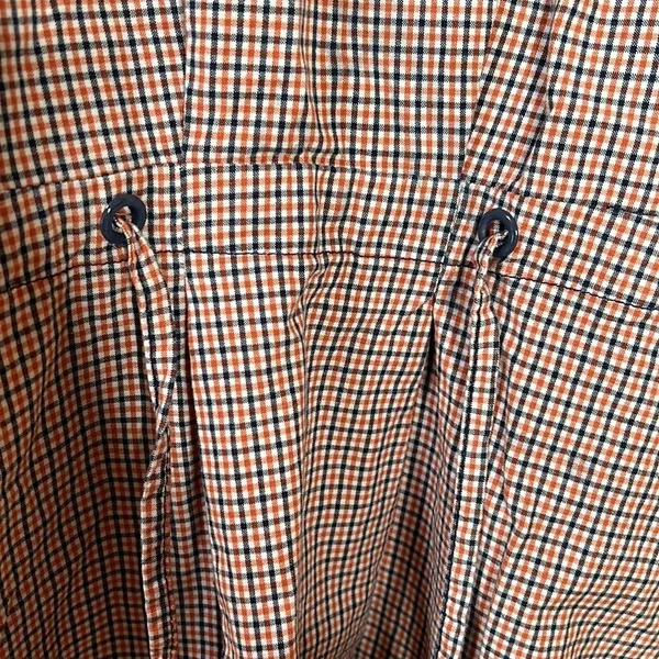 Roxy Navy & Orange Plaid Hooded Jacket Zip Front Women’s Size Medium - Image 10