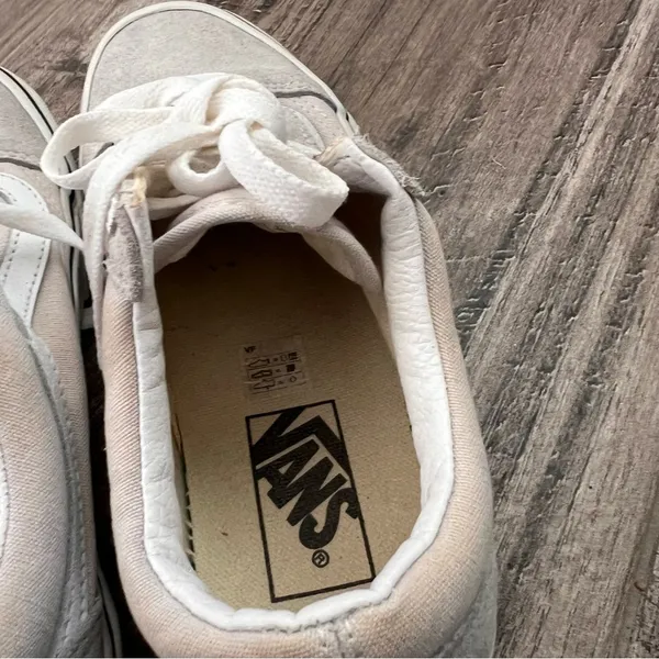 Unisex Vans Gray /Off White Sueden Lace Up Sneaker Shoes Womens :7 Mens:5.5 - Image 7
